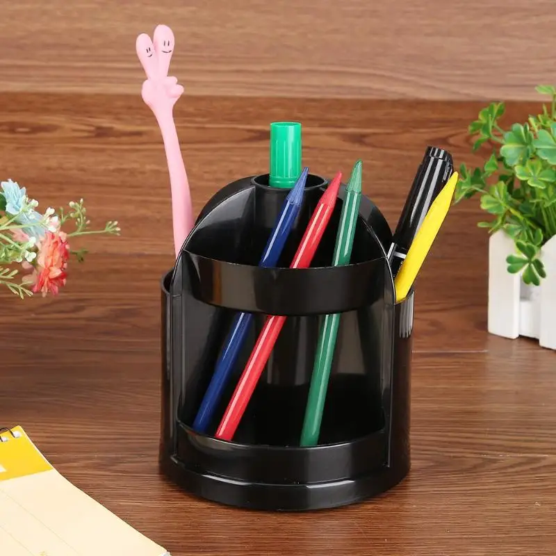 

Rotatable Pen Holders Pencil Desktop Storage Organizer Racks Stand Bucket