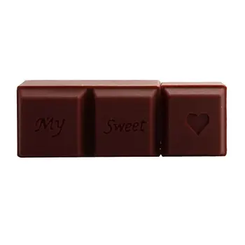 

Case for USB sticks (without 2/4/8/16/32/64 GB) chocolate bar love 3D brown