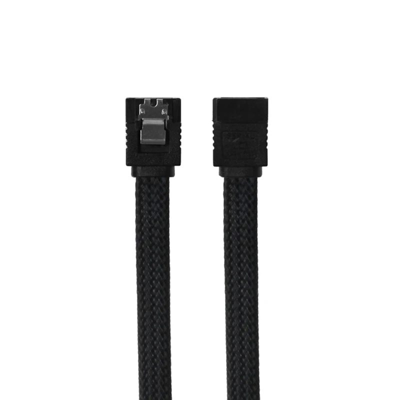 

IG-50CM SATA 3.0 III SATA3 7pin Data Cable 6Gb/s SSD Cables HDD Hard Disk Data Cord with Nylon Sleeved Premium Version(Black)