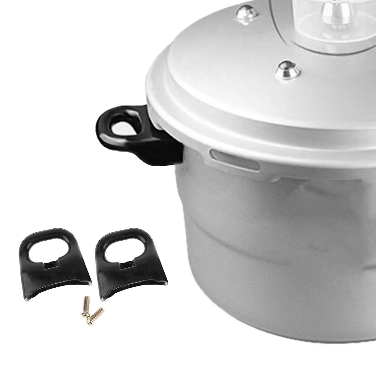 

2Pcs Bakelite Metal Kitchen Pot Handle with Screws Short Replacement Side Handles for Pressure Cooker Steamer Stockpot Pan Pot