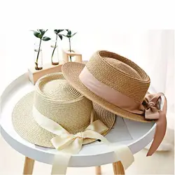 Англия Ретро Arc широкими полями Лето женский головной Убор От Солнца пляжная соломенная шляпа козырек кепки летние шапки s вводной для