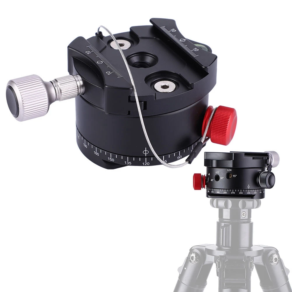 

DH-60 360 Degree Panoramic Rotator Ball Head Aluminum alloy for Camera Tripod Standard 1/4inch screw 3/8inch screw hole