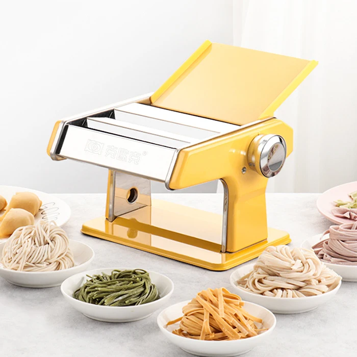 

Keouke Stainless Steel Manual Pasta Maker Noodle Making Machine Hand Operated Spaghetti Pasta Cutter Noodle Hanger Kitchen Tools