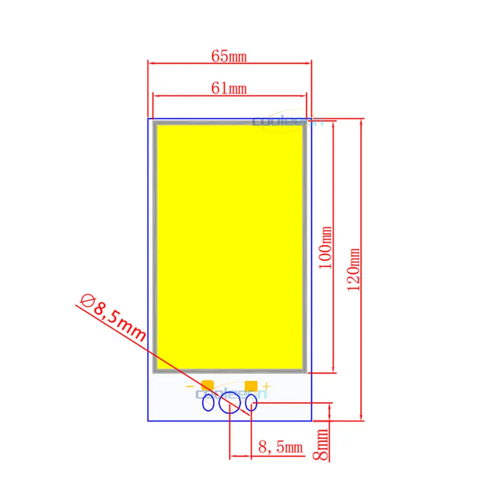 COOLEEON 120*65 мм COB светодиодный светильник Панель 12V 30W доска для ведения домашнего