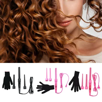 

Professional Plastic stents 2 self-locking hair curler set Curling Wand Interchangeable 3 Parts Clip Iron Hair Curler Set