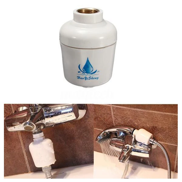 Kitchen In-Line Shower Bath Head Purifier Water Filter Health Remove Chlorine, In-Line Shower Filter
