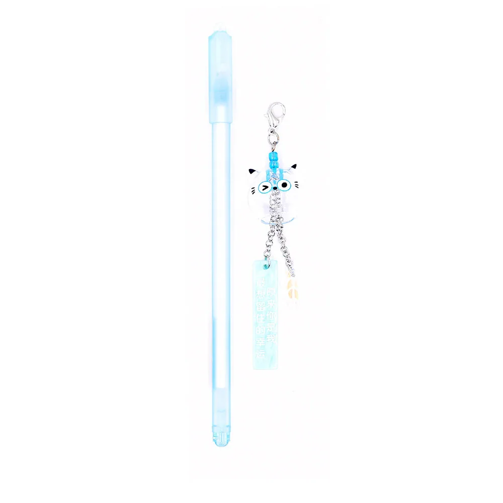 0,5 мм гелевая ручка Kawaii Wind Chimes Cat с кулоном, нейтральные ручки для школьниц, подарок для письма, офисные принадлежности, Канцтовары, Новинка