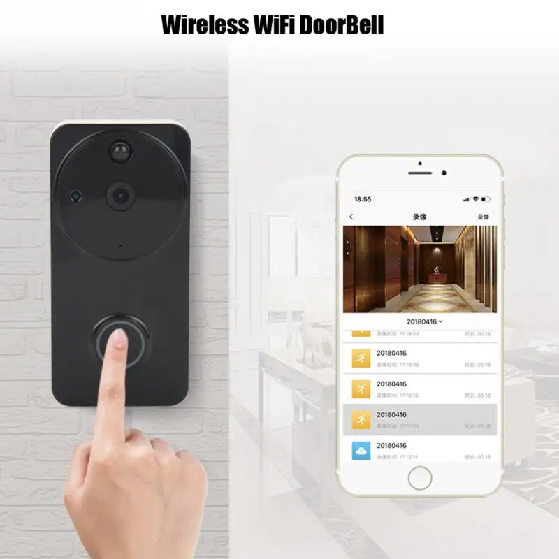 

Smart Wireless Door Bell deurbel WiFi HD Video DoorBell Camera Phone Night Vision Doorbell Home Security timbre inalambrico