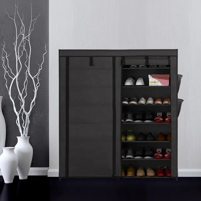 Home Shoe Racks Organizer Portable 7 Tier Fabric Shoes Rack Cabinet Home Shoe Racks Organizer Portable 7 Tier Fabric Shoes Rack Cabinet Non Woven Zip Up Standing Boots Storage
