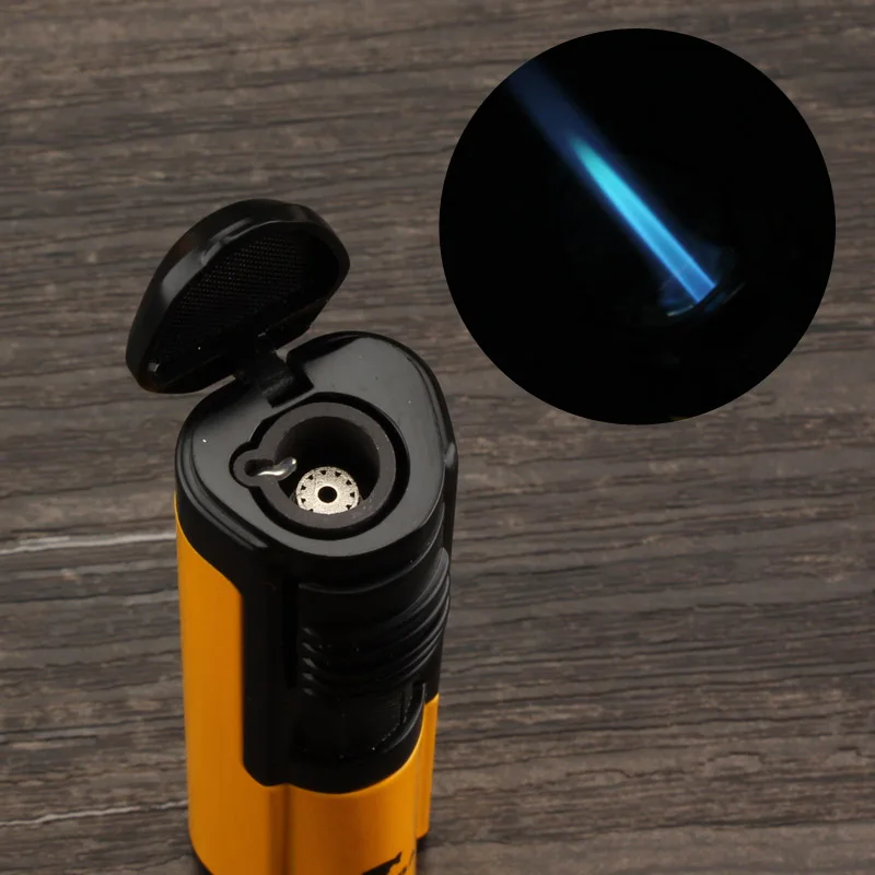 Pаспродажа COHIBA зажигалка для сигар 1 струя пламени Портативный бутан Зажигалки для сигарет аксессуары для сигар и подарочная коробка