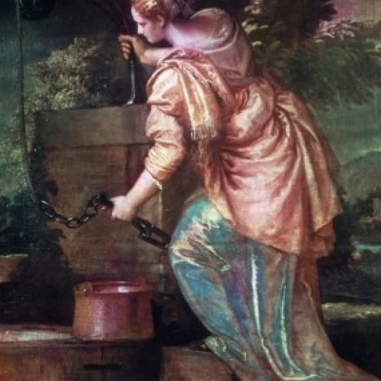 Женщина Самарии на Well by Veronese (Paolo Caliari) (1528-1588) постер печать (24x36) | Дом и сад