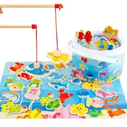 Магнитная головоломка для детей, играющая в головоломки, в симуляции взаимодействия родителя и ребенка, рыболовная игрушка