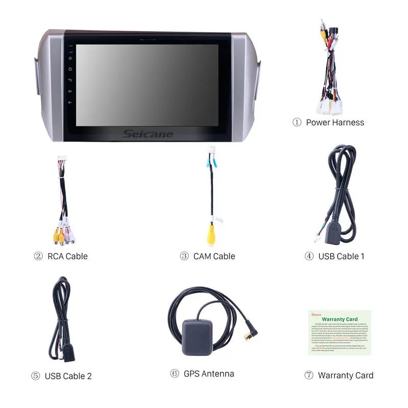 Cheap Seicane For 2015 Toyota INNOVA Car Radio 9 Inch HD Android 8.1/7.1 Quad-core GPS Navigation Bluetooth WIFI 3G Multimedia Player 3