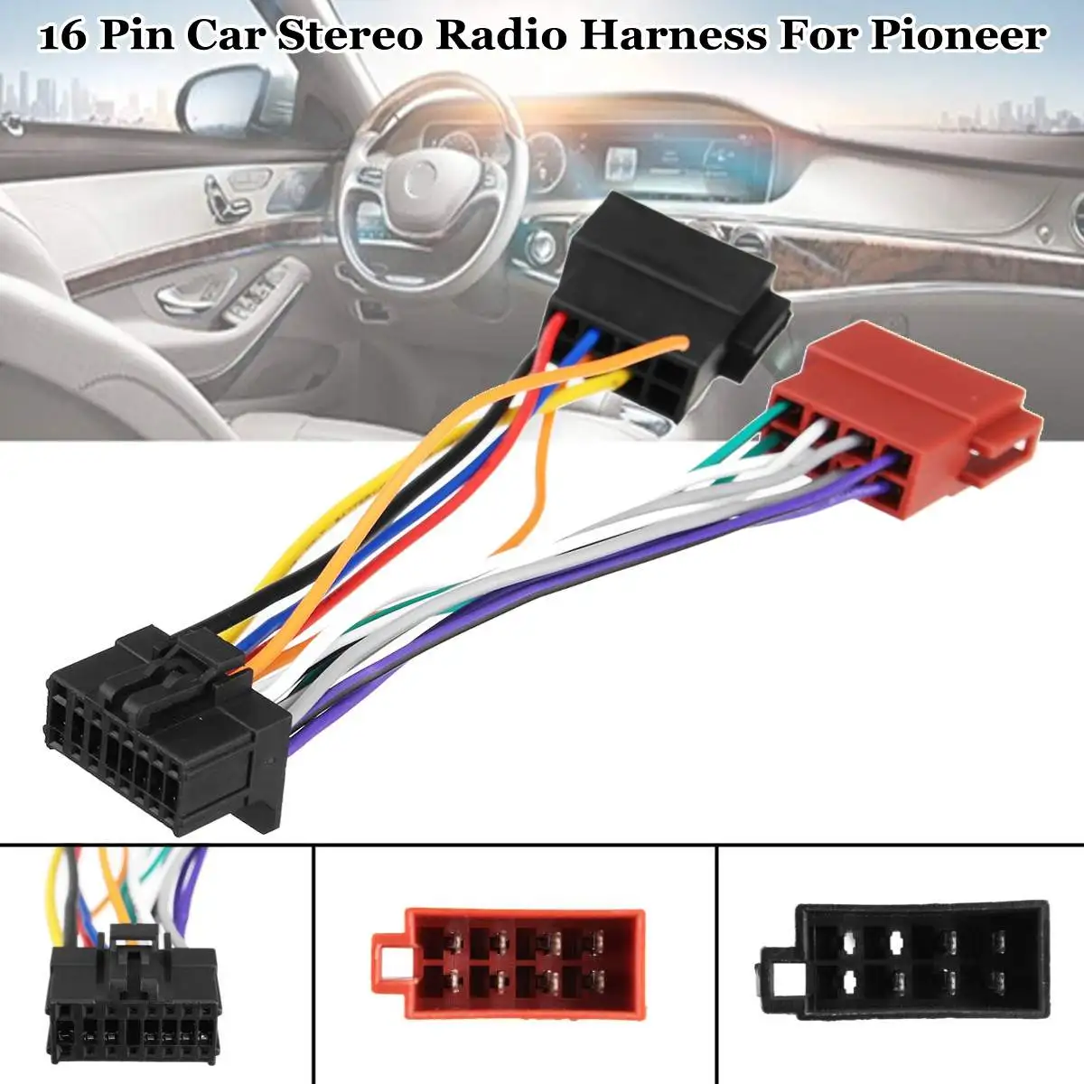 Автомобильный стерео радио ISO жгутовый разъём автомобильной проводки 16-контактный диагностический PI100 для Pioneer 2003-on
