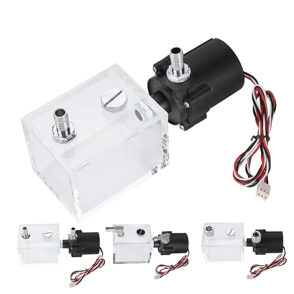 

Computer Water Cooling DIY Kit Mini Water Cooling Tank Reservoir + Pump Water Cooling Reservoir