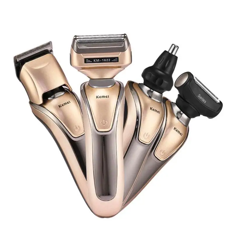 

KEMEI 5 in 1 Rechargeable Electric Shaver Trimmer Nose Hair Beard Multifunction Electric Shaving Razor Clipper Men Face Care
