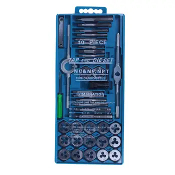 

HLZS-Tap and Die Set 40 Piece w/Case Tapping Threading Chasing Repair NEW