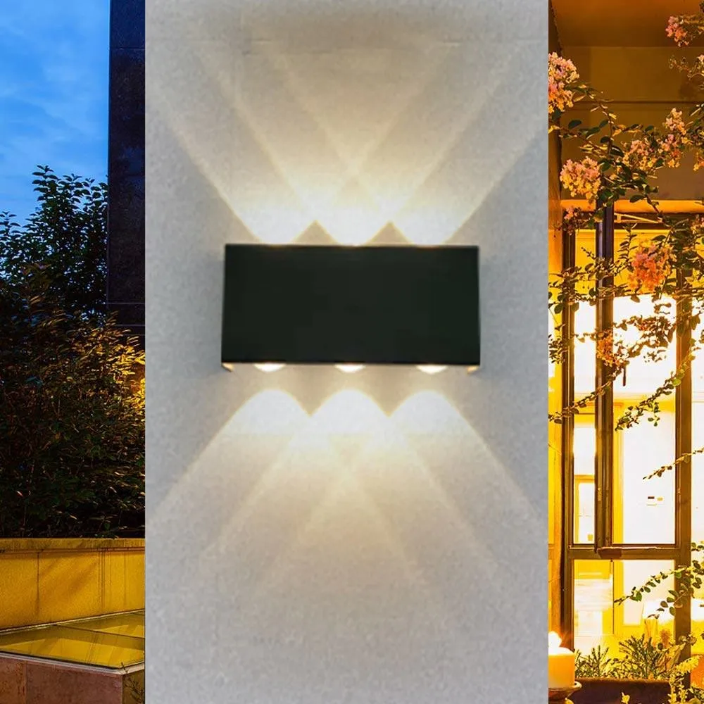 

NEW waterproof 12W led wall light White aluminum Outdoor  Indoor lighting Modern Bathroom wall lamp