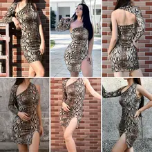 Brand Dress Snakeskin Vestidos 2019 New Style Sexy Women Summer Backless Snake Print Party Evening Clubwear Short Mini Dress Brand Dress Snakeskin Vestidos 2019 New Style Sexy Women Summer Backless Snake Print Party Evening Clubwear Short Mini Dress
