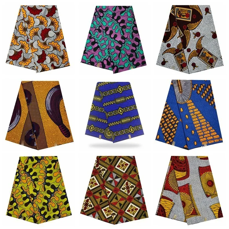 

African cotton Wax Prints African Wax Cotton Fabric Sewing Material High Quality African Veritable 2019 tissus Wax Fabric