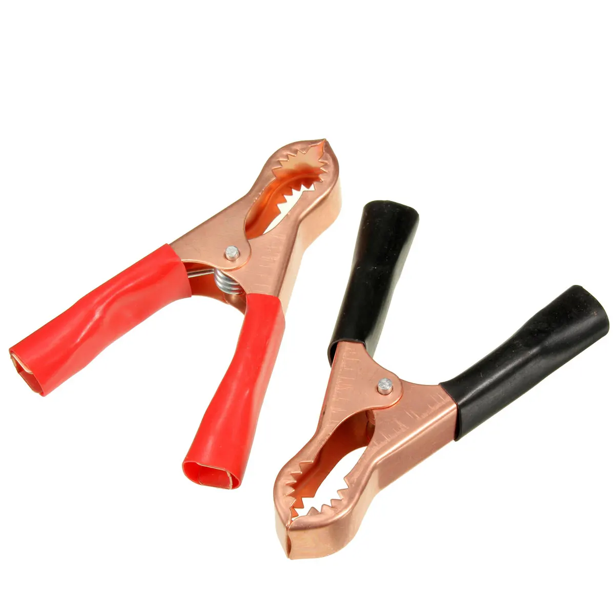

2Pcs 80mm 100A Red & Black Metal Car Battery Clips Crocodile Alligator Test Clamps Connector Plug Power