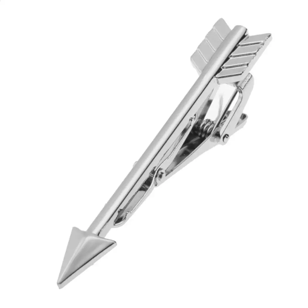 New Men Fashion Business Charm Necktie Clip Golden Silver Party for Wedding None Arrow | Украшения и аксессуары