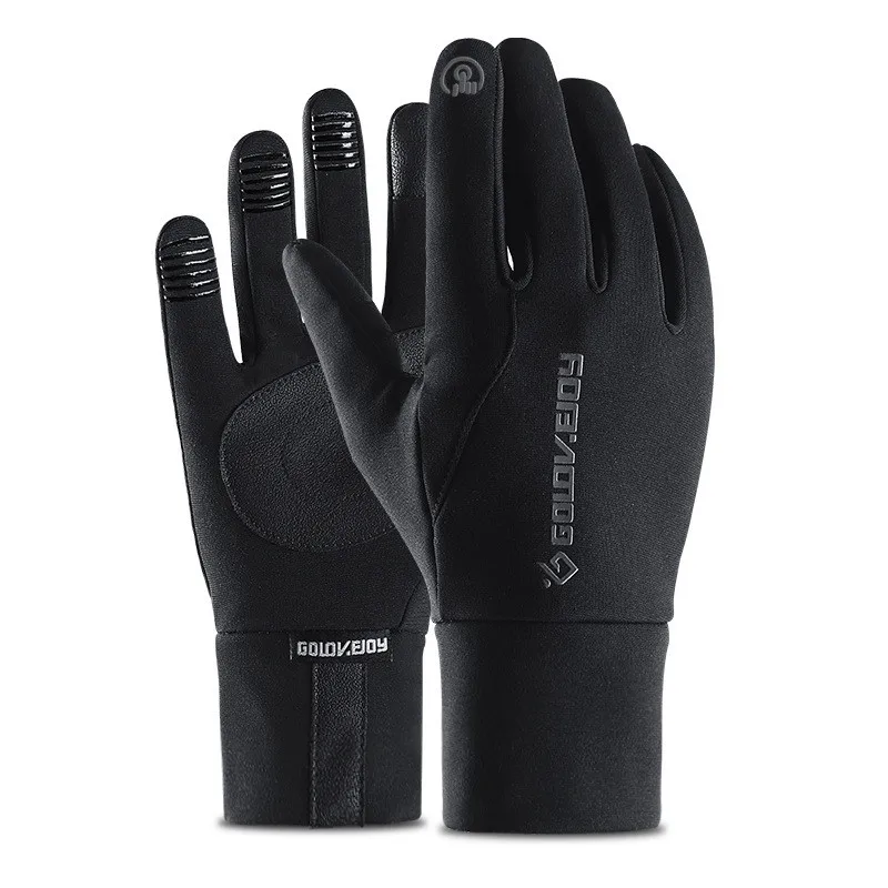 

2018 Fashion winter gloves men Leather Full finger Anti Slip Warm Gloves Autumn Men Mitten