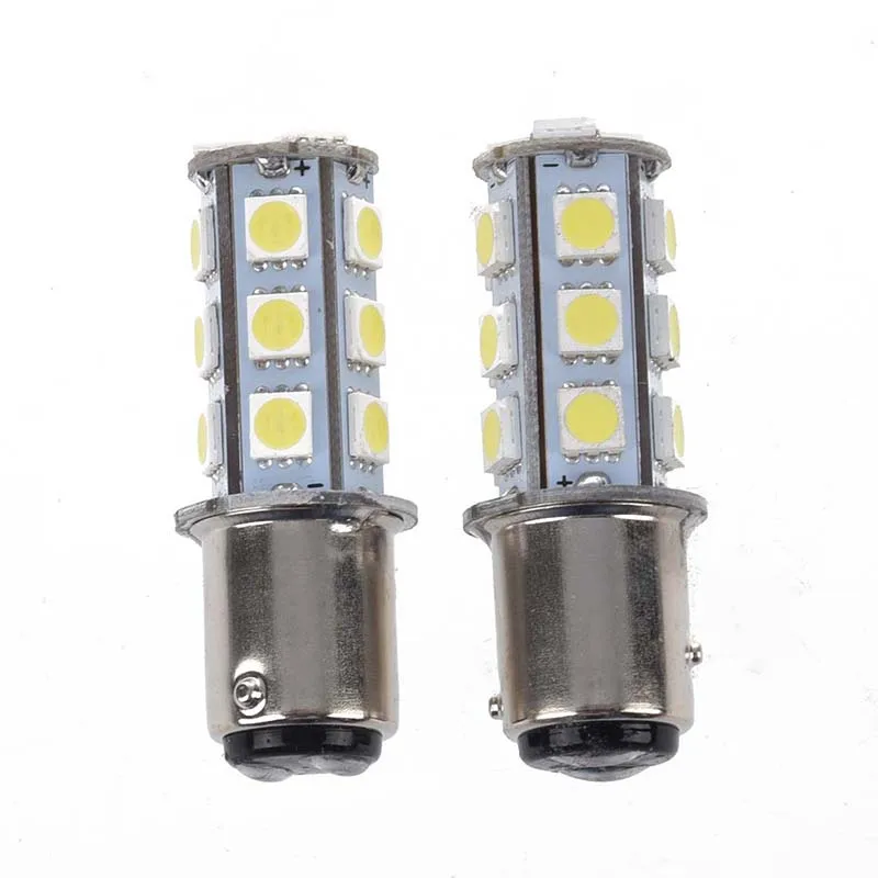 

2 Pcs 1157 BAY15D 18 5050 SMD LED White Tail Turn Signal Light Bulbs