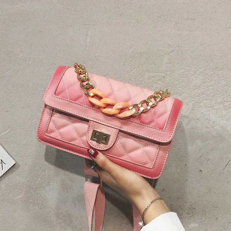 

2019 Small Ladies Crossbody Bags Women Luxury Handbags Designer Female Messenger Shoulder Bag Sac Purses Pink Evening Clutch Bag