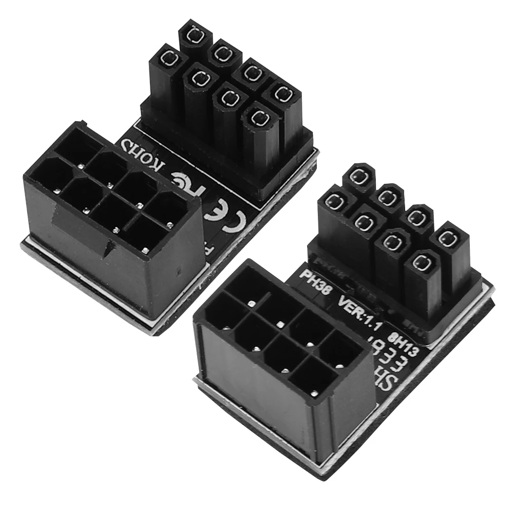 ATX 8pin Male 180 градусов угловой до 8Pin адаптер питания для ПК Разъем