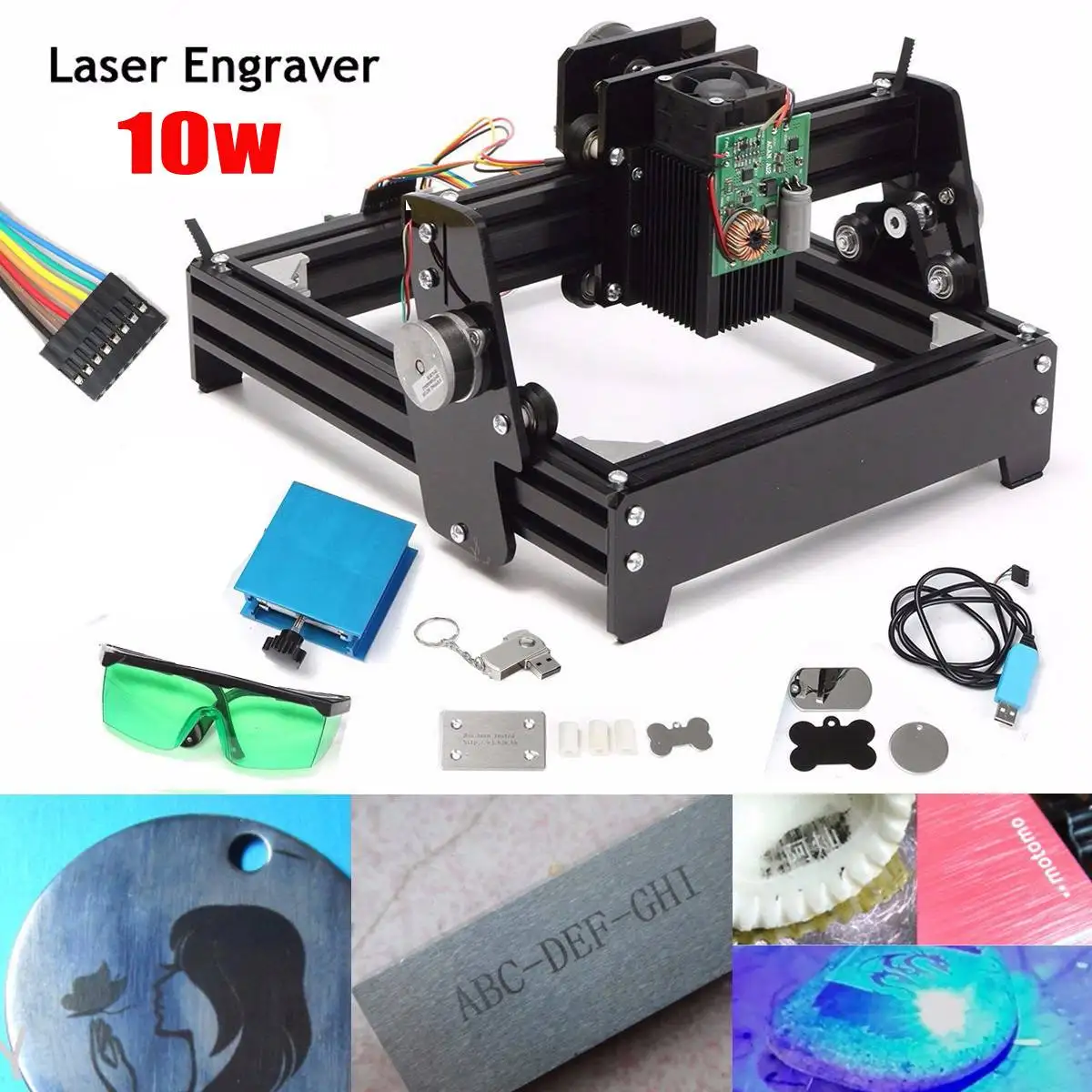 

10W Laser Engraving Machine DIY USB Metal Engraver Stone Image Router Printer laser marking machine wood router USB