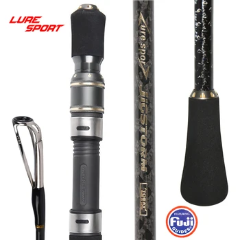 شراءLURESPORT بطيئة القفز رود 2.1 متر X الصليب الكربون فوجي أدلة فوجي بكرة مقعد سبينينجكاستينغ 60-260 جرام PE2-4 1.5 قسم قارب رود