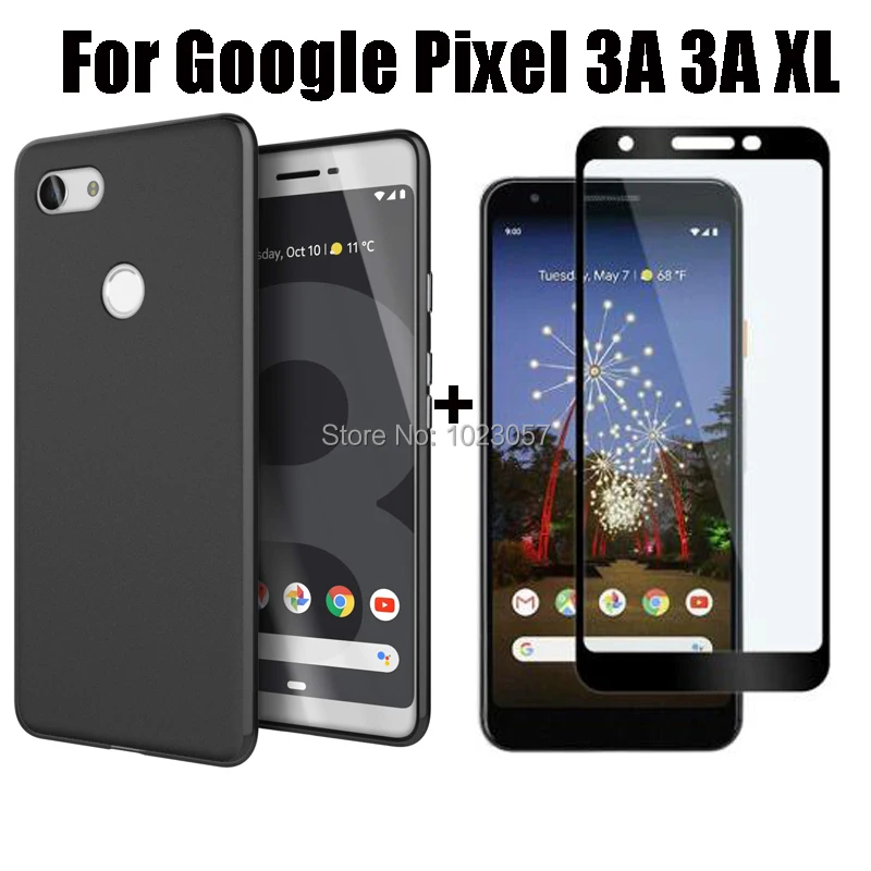 

For Google Pixel 3a Tempered Glass For Google Pixel 3a XL Case Full Protection Case With Full Tempered Glass For Google Pixel 3a