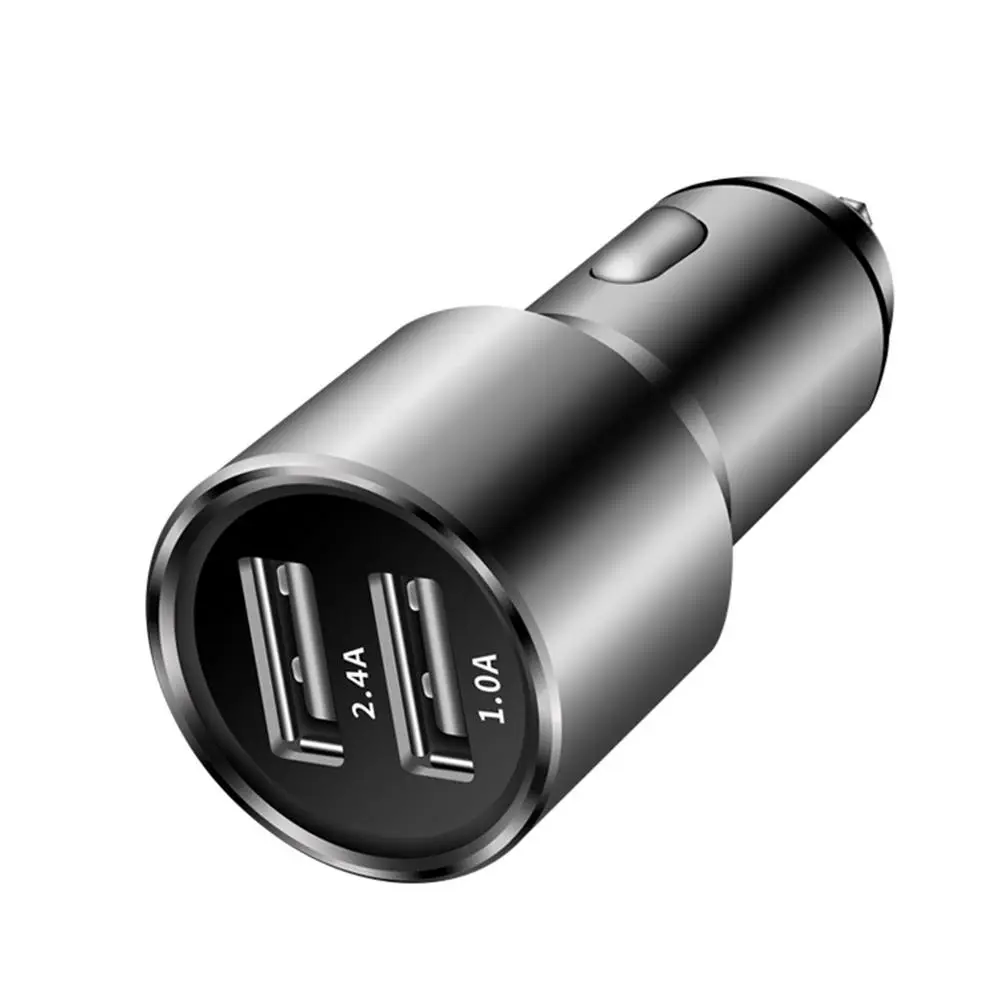 Dual USB Port Aluminum Alloy Car Fast Charging Cigarette Lighter