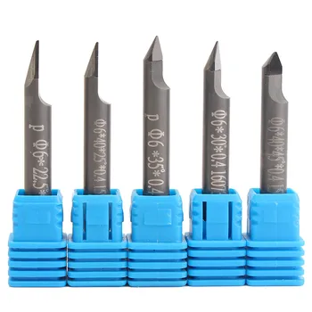 

6MM Engraving Milling Cutter 5 Values Marble Granite CNC Diamond Engraving Bit Flat Bottom Engraving Bits