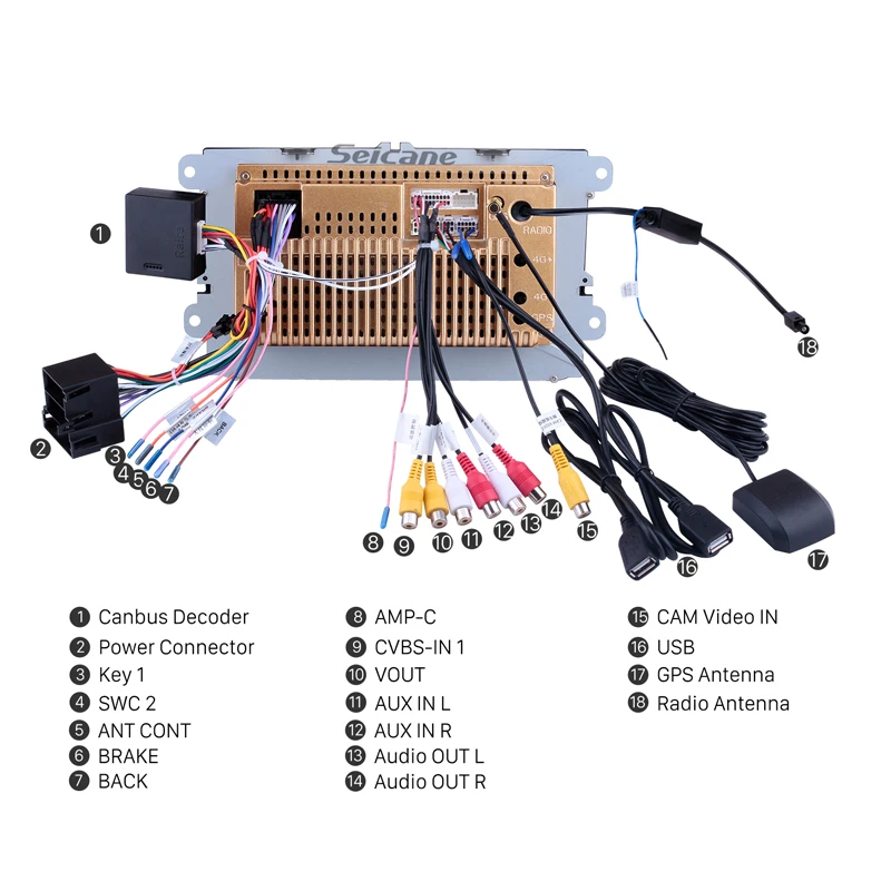 Seicane 2Din автомобильный автостерео gps плеер для VW Volkswagen Golf Polo Tiguan Passa b7/b6/SEAT/leon/Skoda/Octavia Android 8,1