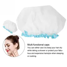 Двухслойная Водонепроницаемая шапка для душа для взрослых, утолщенная эластичная женская шапка для ванной, bc