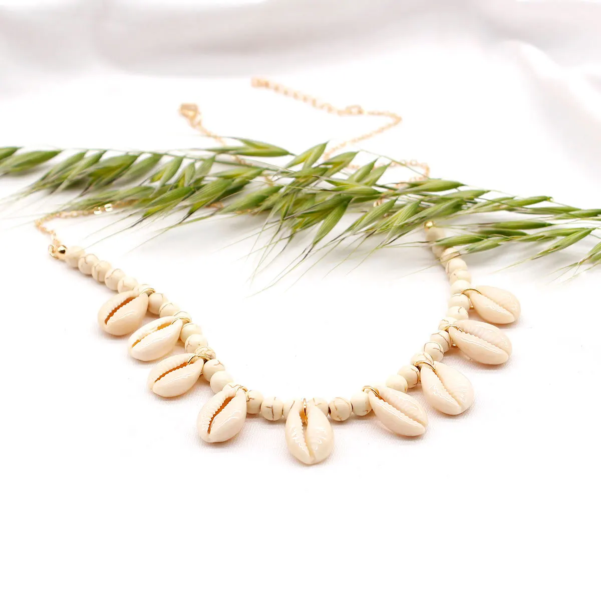 DoreenBeads чокер Cowrie Shell бисерное массивное ожерелье для женщин Морская ракушка