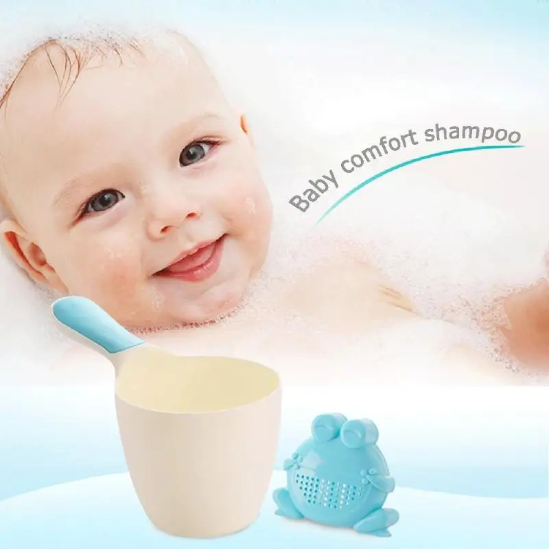 Baby Kids Cartoon Frog Bathing Cup Shower Shampoo Bailer Bath Wash Cup Cartoon Water Ladle Bathing Cup For Baby Care