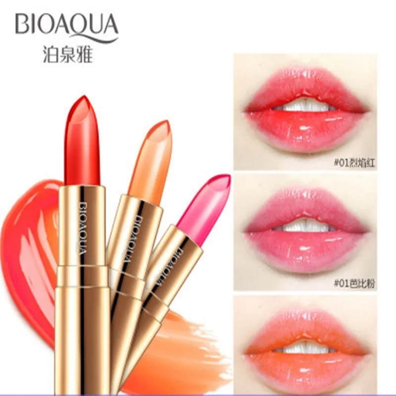 

BIOAQUA Lip Balm Moisture Color Waterproof Lipstick Long Lasting Moisturizing Lip Gloss Fade Makeup Nourishing Lips Care