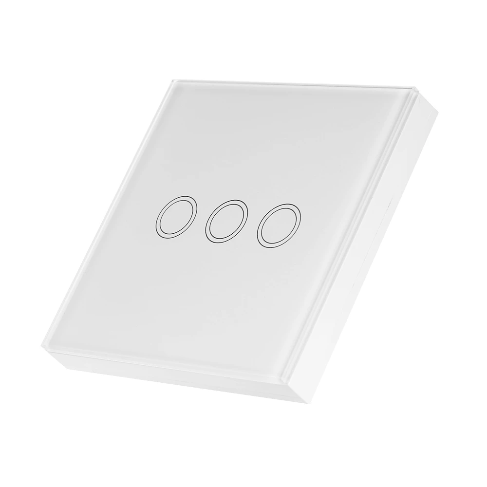 Extaum Interruptor Luxury Wall Touch Panel Sticky eWeLink T433 86 Tipo de Control Remoto inal/ámbrico Transmisor Soporte Todos los Productos RF 433MHz Control Escalera L/ámpara 3CH 3 Gang