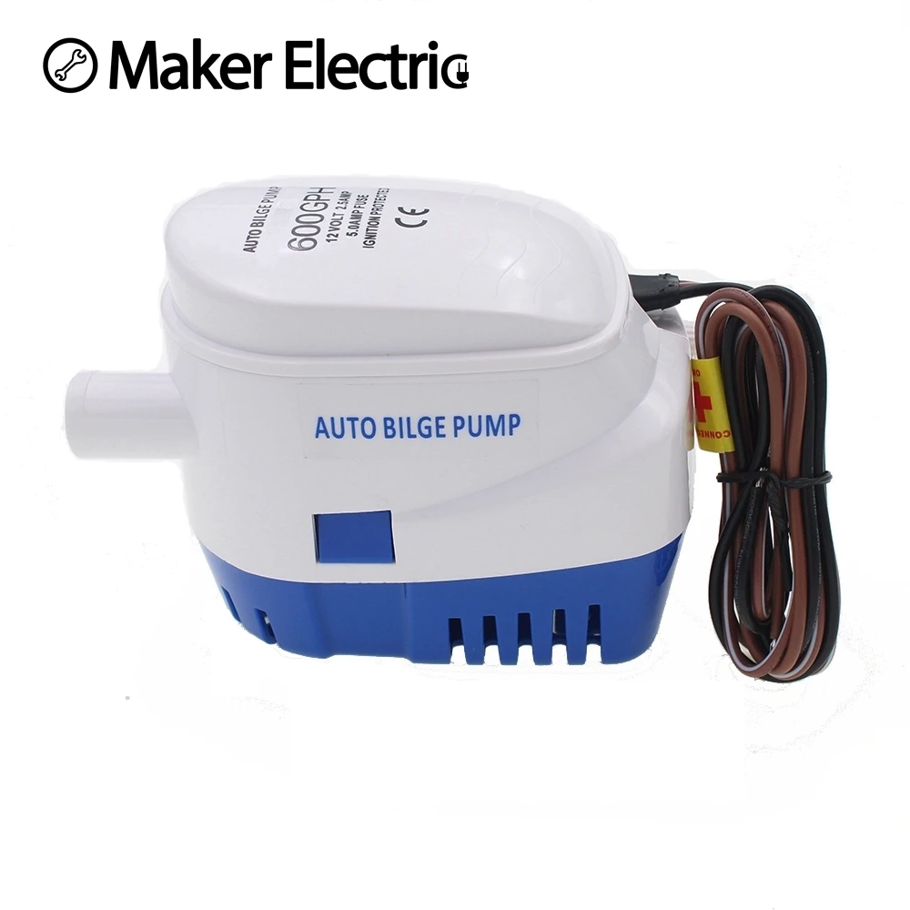 Free shipping,DC 12V/24V 600GPH Automatic bilge pump,submersible boat water pump,electric pump for boats.Bilge Pump 12v