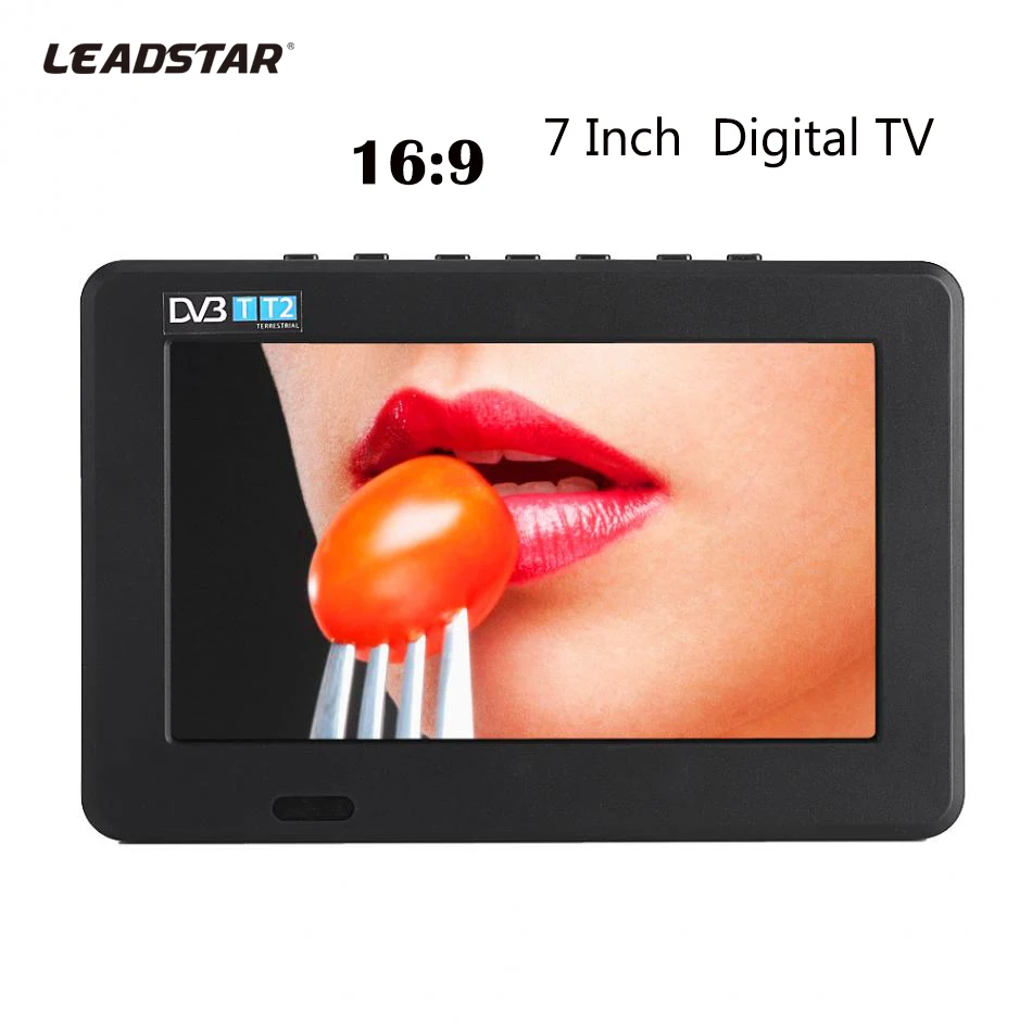 

LEADSTAR 7 Inch High Resolution TV Color TFT LED DVB-T-T2 Digital Analog Television 800x480 Portable TV 2018 new style