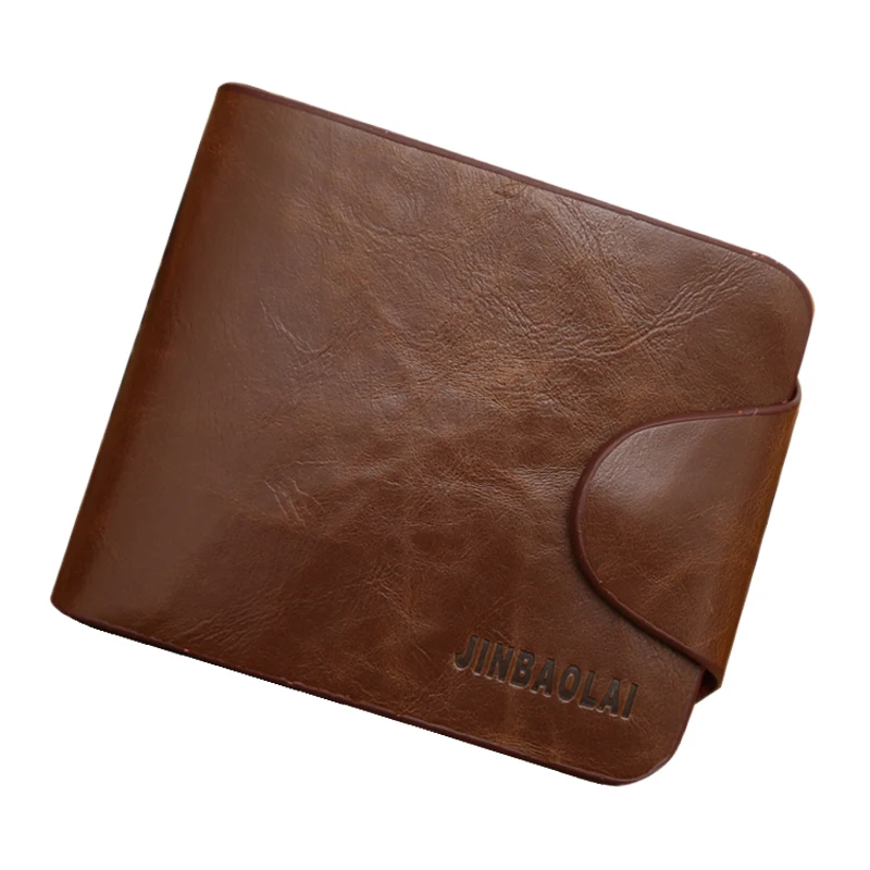 

JINBAOLAI Brand Men Cortex Wallets Design Short Small Wallets Male Men Purses Cardholder