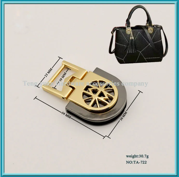 

6 Pcs/ Lot Luggage Hardware Accessories Handbags Leather Hardware Link Arm In Arm Belt Buckle Decorative Accessories Metal Lock