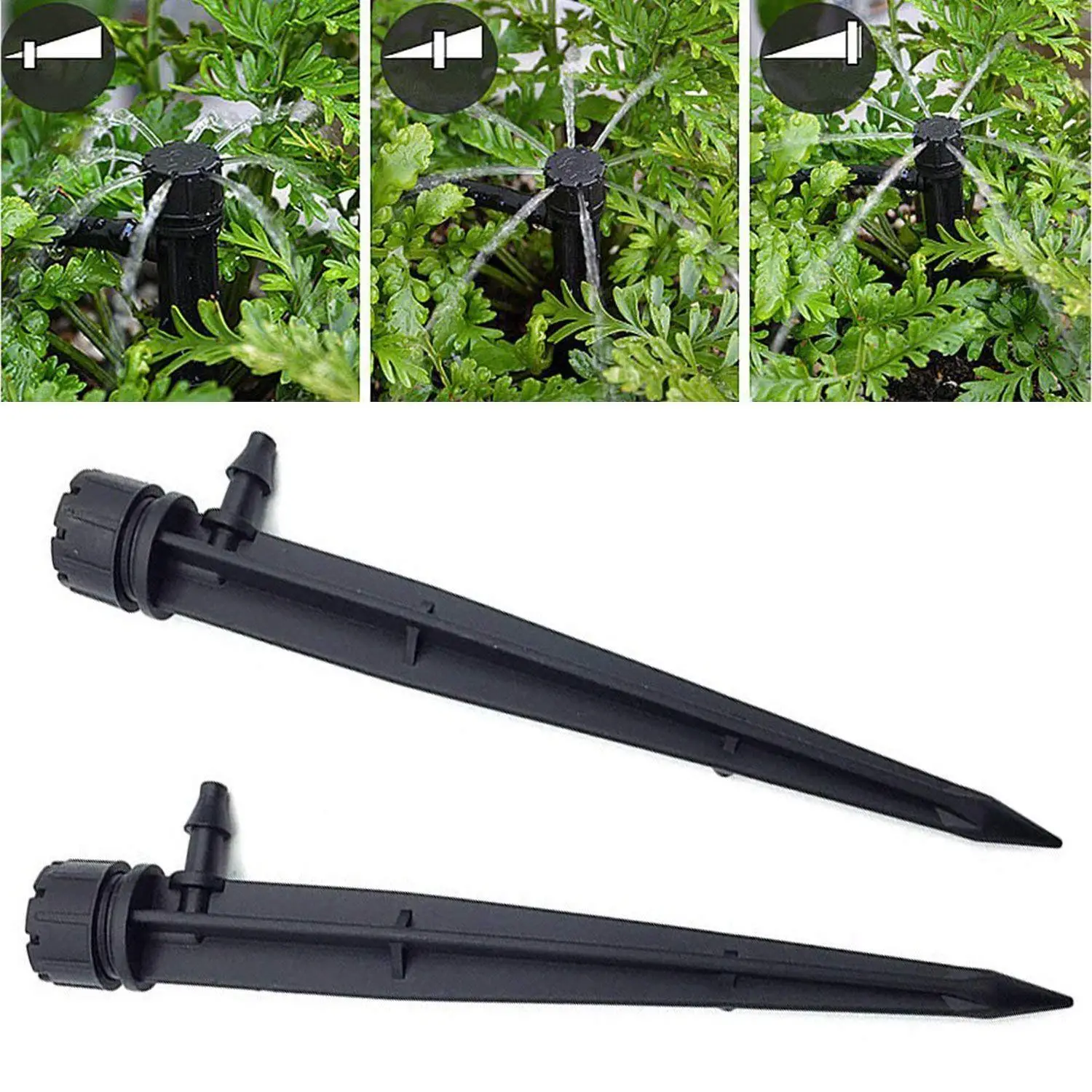 Drip Emitters Perfect for 4mm 7mm Tube Adjustable 360 Degree Water Flow