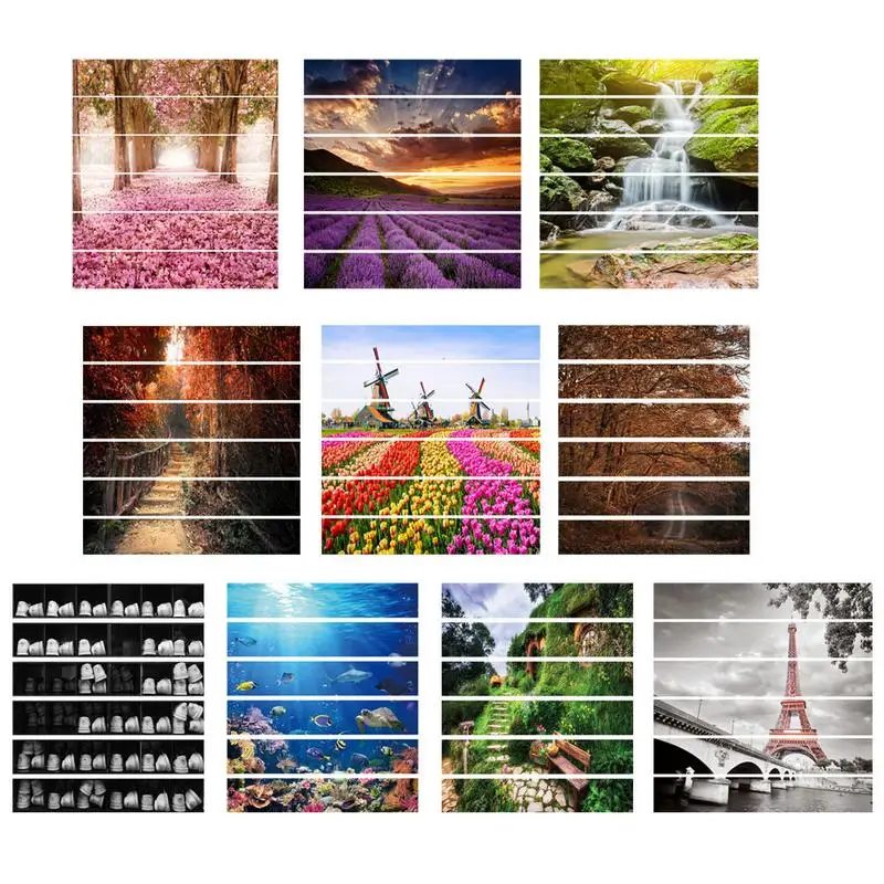 

6 PCS/Set 3D Stair Stickers DIY Steps Wall Decals Mural Wallpaper Vinyl Home Decoration Large Stairs 100*18CM Decor Stickers