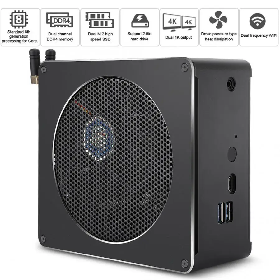Mini Computer 4-core Host für Intel i5 8300 H KEINE KEINE ROHEN Lagerung Standard System 100-240 V
