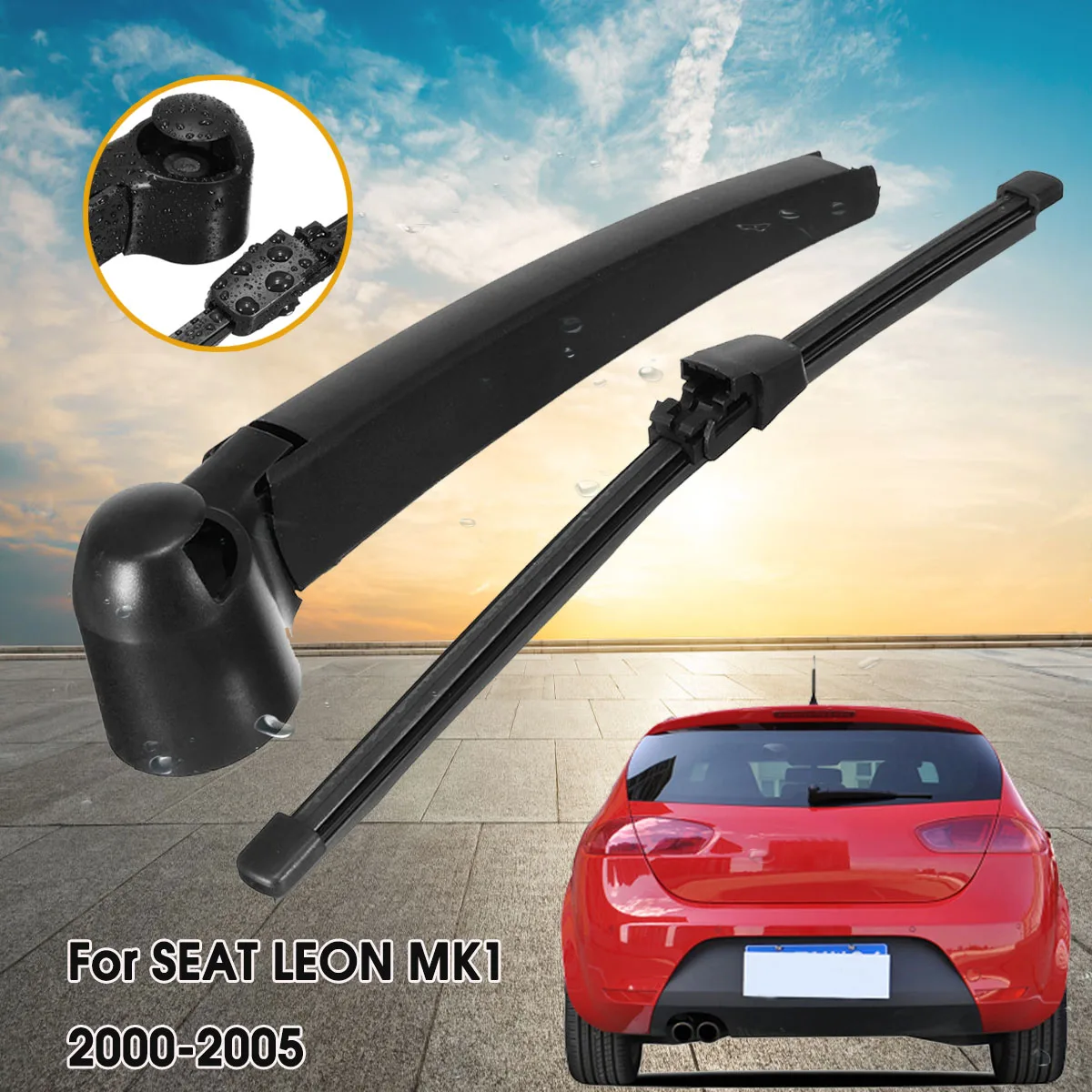 1 Set Rear Window Windscreen Wiper Arm & Blade Set For SEAT Leon Mk1 2000 2001 2002 2003 2004 2005 1 Set Rear Window Windscreen Wiper Arm & Blade Set For SEAT Leon Mk1 2000 2001 2002 2003 2004 2005