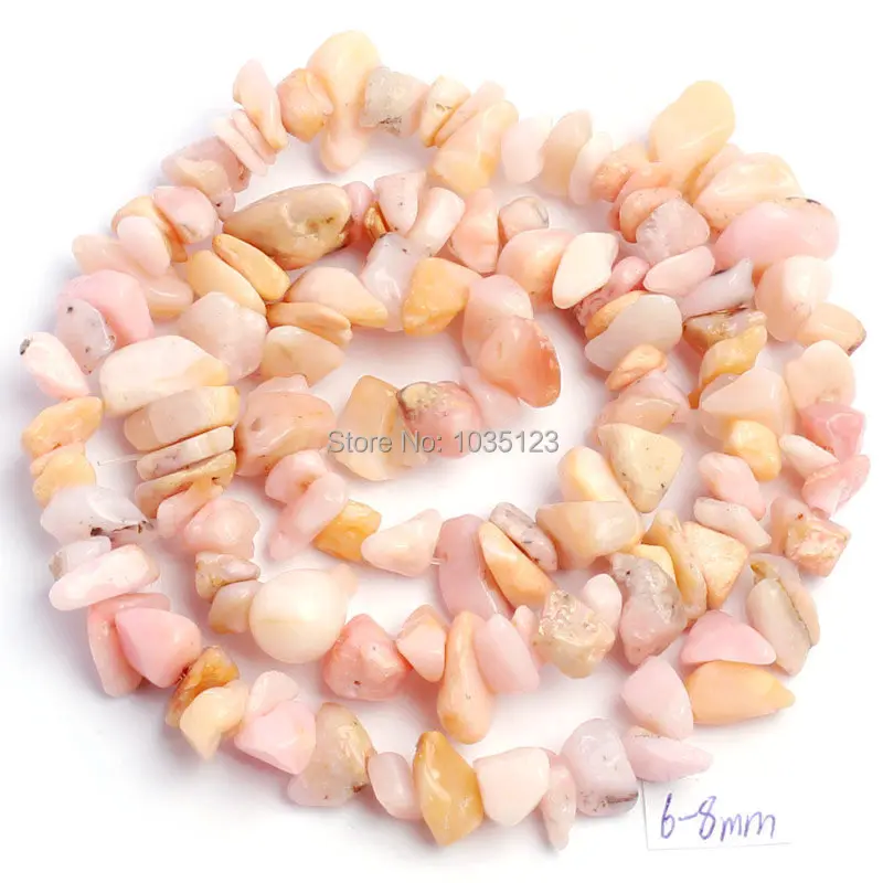 

Free Shipping 6-8mm Natural Pink Opal Freeform Shape Stone DIY Gems Loose Beads Strand 34" Jewelry Making w673